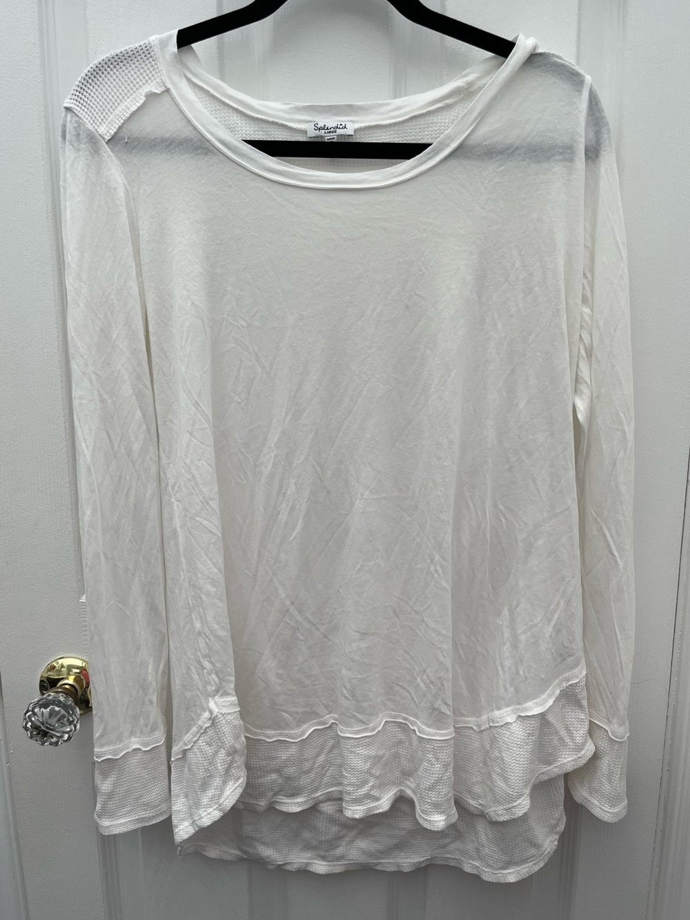 Splendid White Lightweight Long-Sleeve